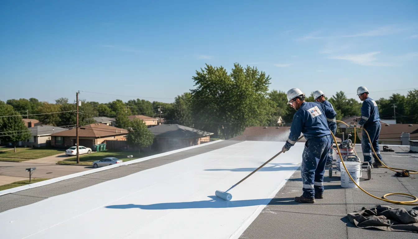 Commercial roof coating in Warrenville, IL near me